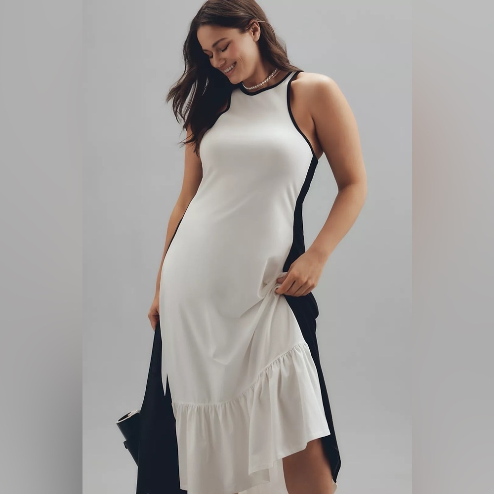 NWT Size XL - Anthropologie Cotton Racer Midi Dress (NWT US$ 110)